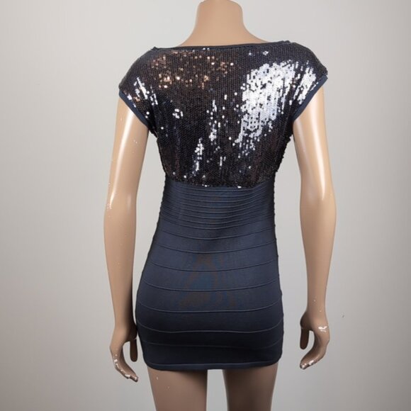 3/$20 Forever 21 Sequin Bodycon Dress Bandage Cap Sleeve Party Cocktail Mini - Picture 6 of 11